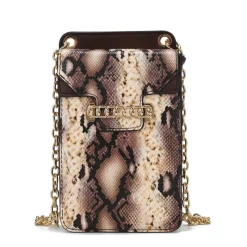 Women's Yael Snake Embossed Vegan Leather Women's Phone Crossbody Handbag-MKF Collection Sale