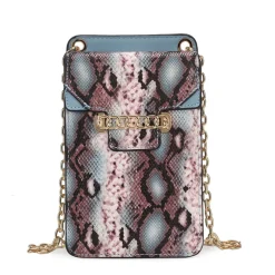 Women's Yael Snake Embossed Vegan Leather Women's Phone Crossbody Handbag-MKF Collection Sale