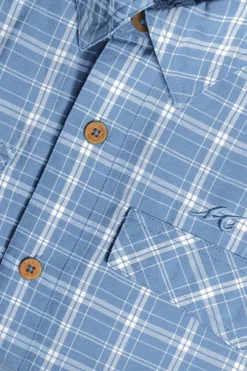 Coastal Plaid Men's Long Sleeve Fishing Shirt-Mojo Sportswear Company Hot