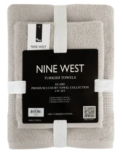 NINE WEST - GLARE PREMIUM LUXURY 6 PC BALE PACK TOWEL SET- 100% Turkish Cotton-Classic Turkish Towels Best