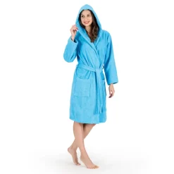 Hooded Terry Robe - 100% Turkish Cotton-Nine West Online