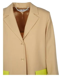 Off-White Active Light Wool Blend Tomboy Jacket-Off White Fashion