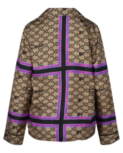 Off-White Monogram Pajama Silk Shirt-Off White Fashion