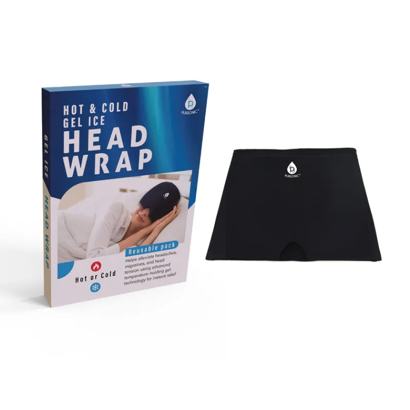 Reusable Hot and Cold Gel Ice Head Wrap – Instant Migraine Relief Cap-Pursonic Outlet