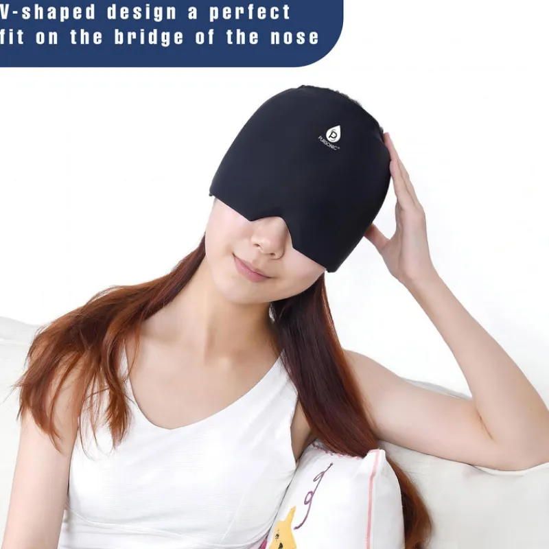Reusable Hot and Cold Gel Ice Head Wrap – Instant Migraine Relief Cap-Pursonic Outlet