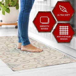 20"x39" Anti-Fatigue Embossed Floor Mat (RUSTIC MEDALLION)-Ju0026V Textiles Fashion