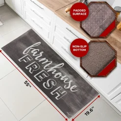 20"x55" Oversized Cushioned Anti-Fatigue Kitchen Runner Mat (Farmhouse Fresh)-PROOZY Outlet