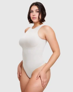 Buttercream Thong Bodysuit-Revenge Body Hot