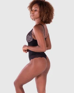 Deep-V Neck Bodysuit-Revenge Body Clearance