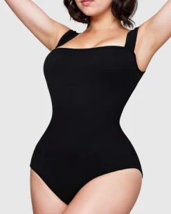 Racerback Wide Straps Bodysuit-Revenge Body Online