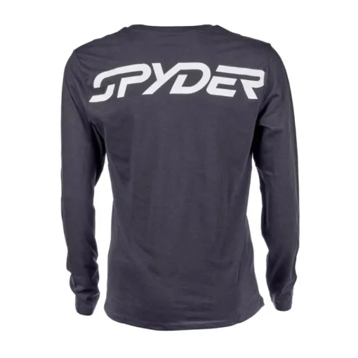 Men's Bold Wordmark Long Sleeve Tee-Spyder Hot
