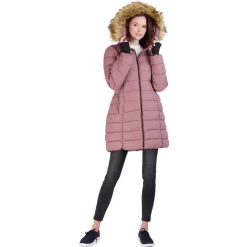 Women's Jacket with Faux Fur Hood-Steve Madden Outlet