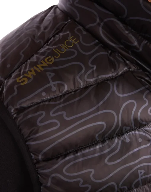 Swing Juice Golf Rhythmic Lines Men's Packable Puffer Vest-SwingJuice Best