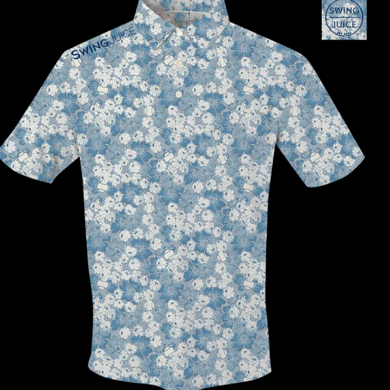Golf Ballpark Floral Men's Polo-SwingJuice Sale