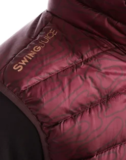 Golf Rhythmic Lines Men's Packable Puffer Vest-SwingJuice Discount