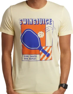 Pickleball Dink Smash Win Repeat Unisex T-Shirt-SwingJuice Online