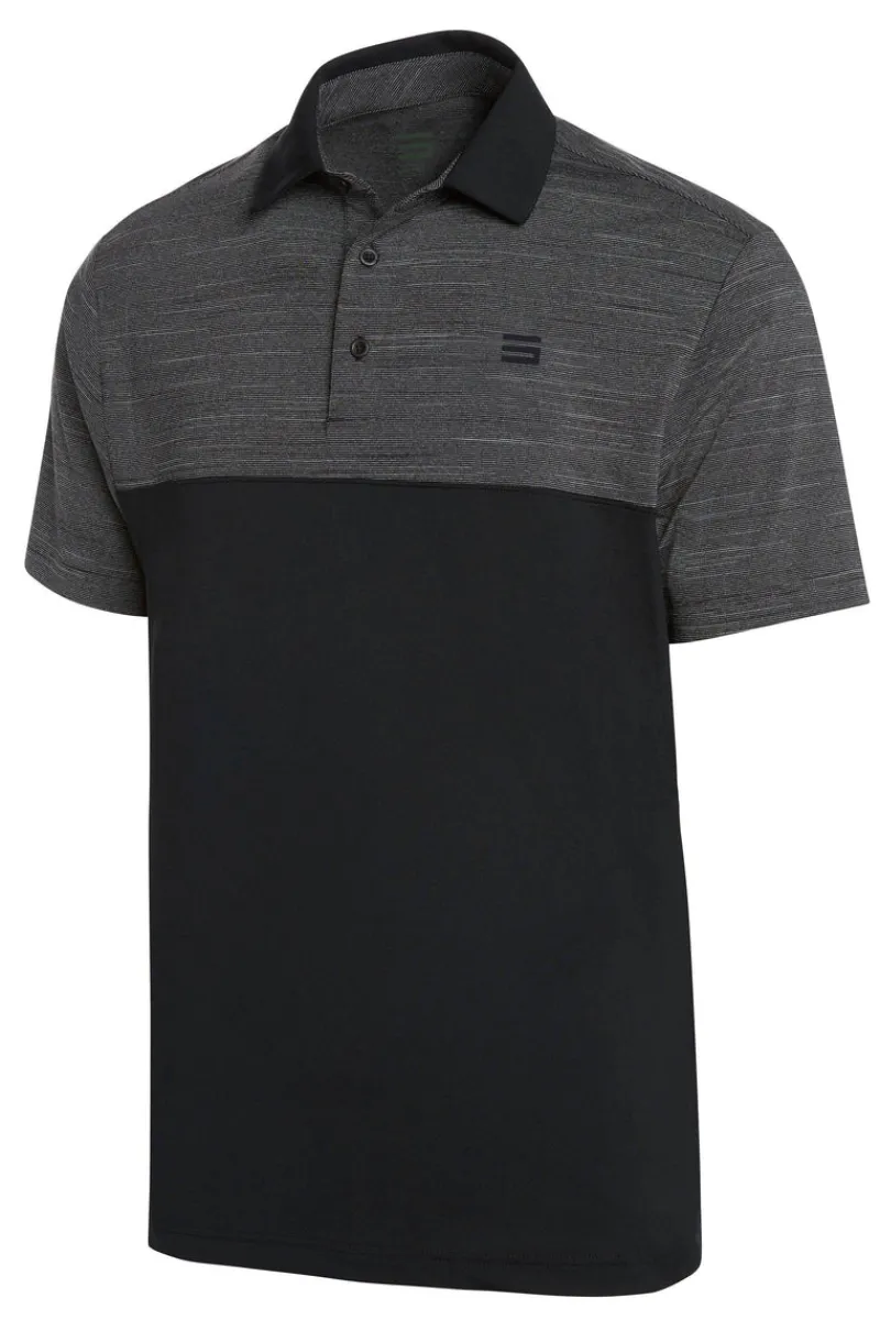 Men's Heathered Two-Tone Golf Polo-Three Sixty Six New