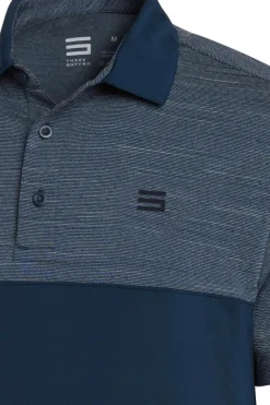 Men's Heathered Two-Tone Golf Polo-Three Sixty Six New
