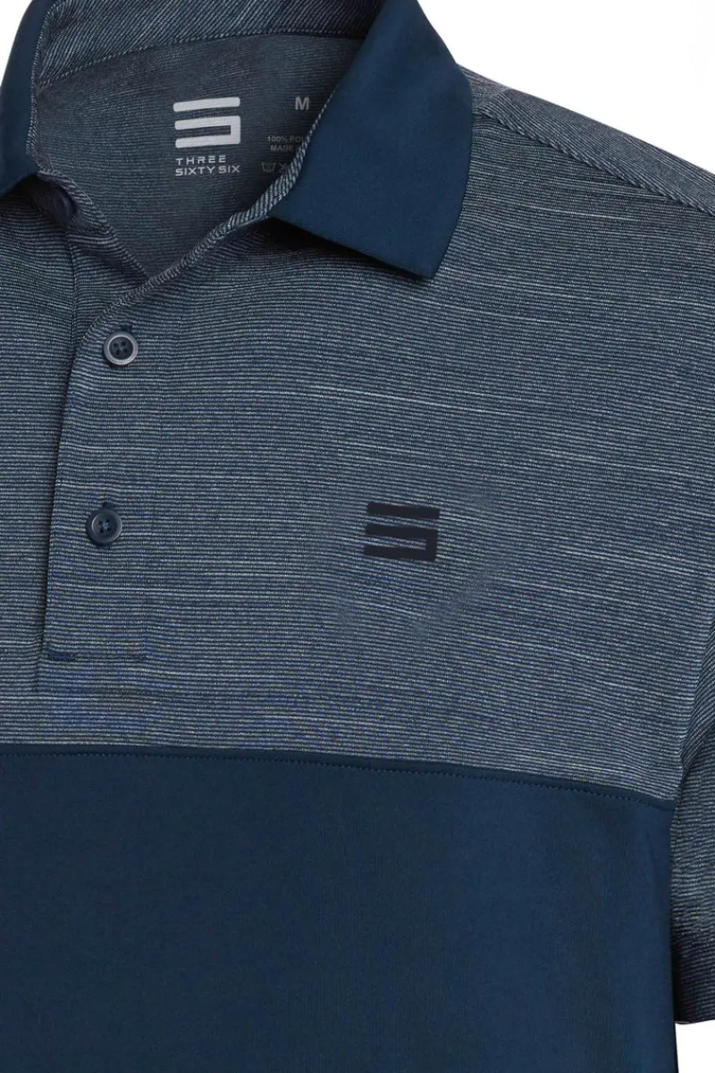 Men's Heathered Two-Tone Golf Polo-Three Sixty Six New