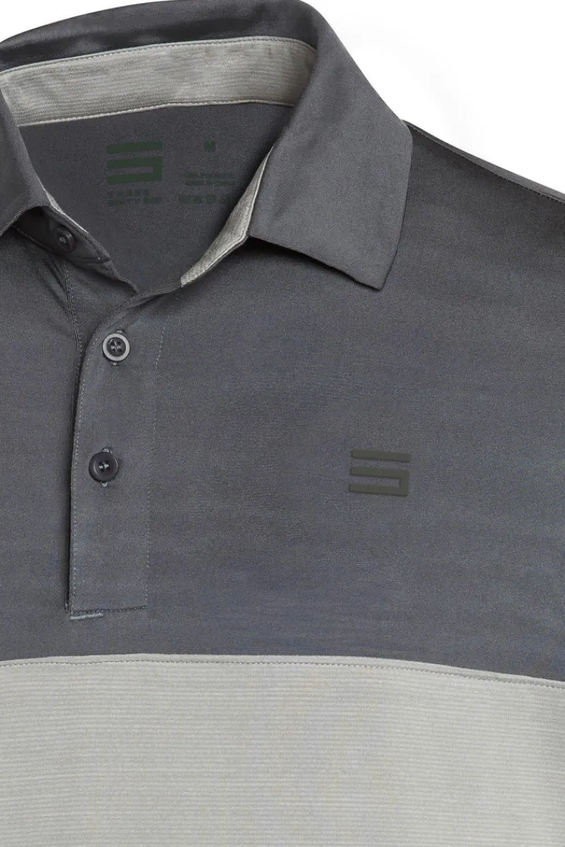 Men's Heathered Two-Tone Golf Polo-Three Sixty Six New