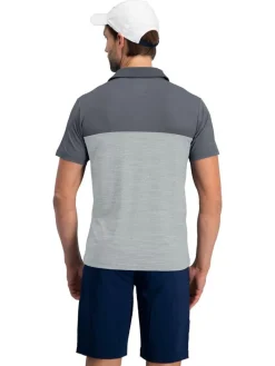 Men's Heathered Two-Tone Golf Polo-Three Sixty Six New