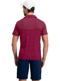 Men's Heathered Two-Tone Golf Polo-Three Sixty Six New