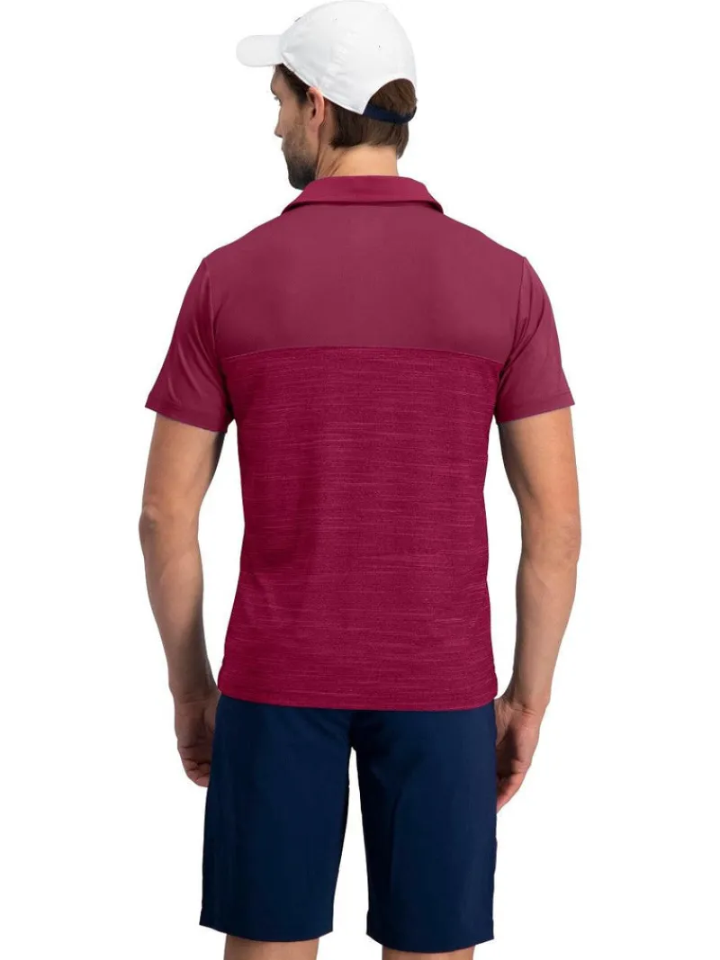 Men's Heathered Two-Tone Golf Polo-Three Sixty Six New