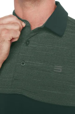 Men's Heathered Two-Tone Golf Polo-Three Sixty Six New