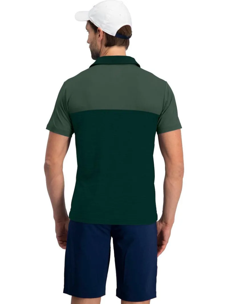 Men's Heathered Two-Tone Golf Polo-Three Sixty Six New