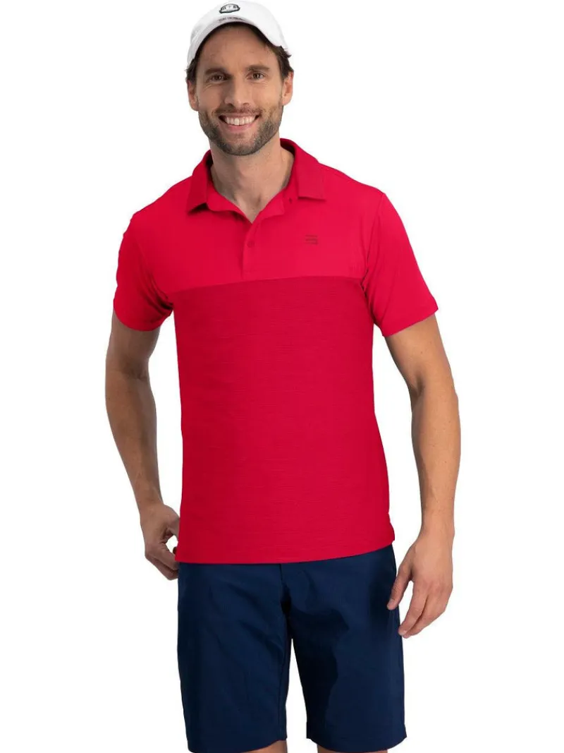 Men's Heathered Two-Tone Golf Polo-Three Sixty Six New