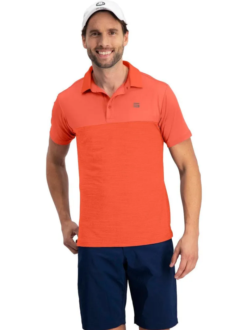 Men's Heathered Two-Tone Golf Polo-Three Sixty Six New