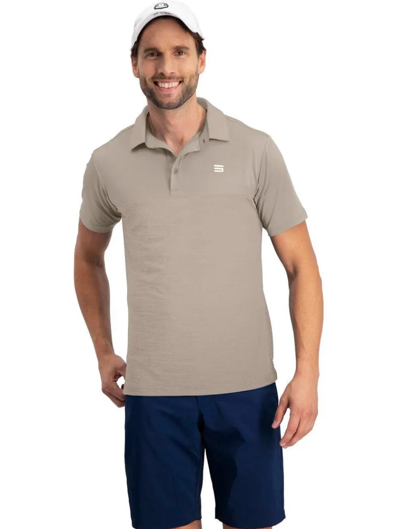 Men's Heathered Two-Tone Golf Polo-Three Sixty Six New
