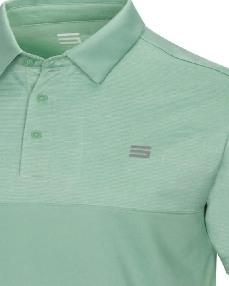 Men's Heathered Two-Tone Golf Polo-Three Sixty Six New