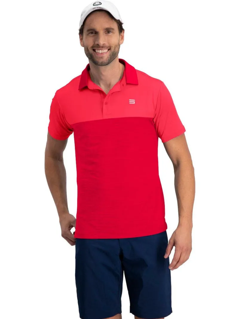 Men's Heathered Two-Tone Golf Polo-Three Sixty Six New
