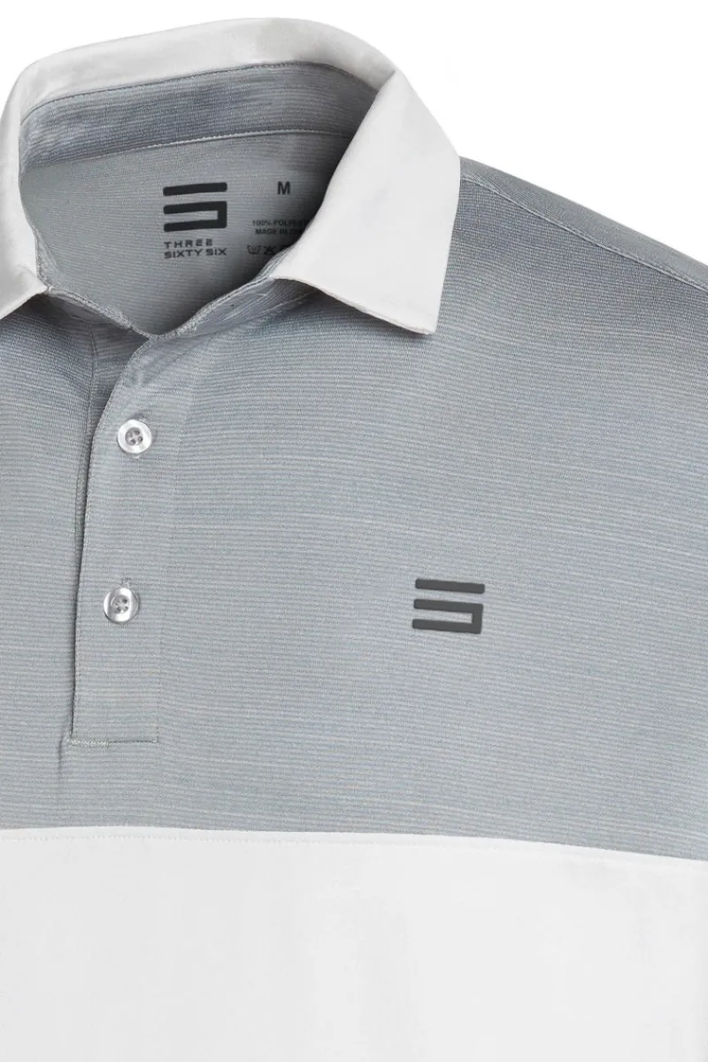Men's Heathered Two-Tone Golf Polo-Three Sixty Six New