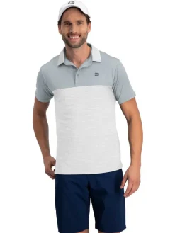Men's Heathered Two-Tone Golf Polo-Three Sixty Six New