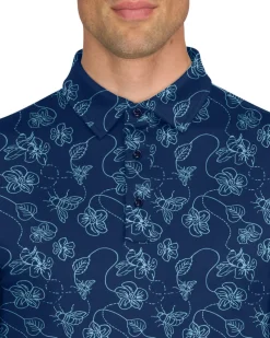 Men’s Print Golf Polos-Three Sixty Six Sale