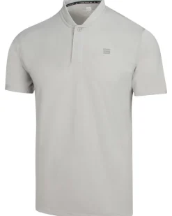 Men's Solid Collarless Golf Polo-Three Sixty Six New