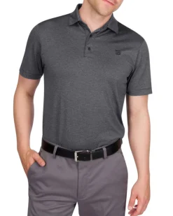 Men’s Thin-Striped Golf Polo Shirt-Three Sixty Six Discount