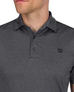 Men’s Thin-Striped Golf Polo Shirt-Three Sixty Six Discount