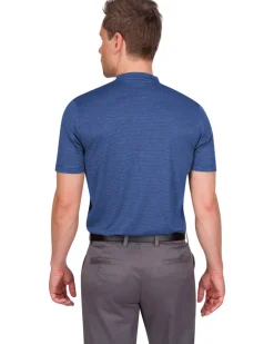 Men's Thin-Striped Collarless Golf Polos-Three Sixty Six Discount