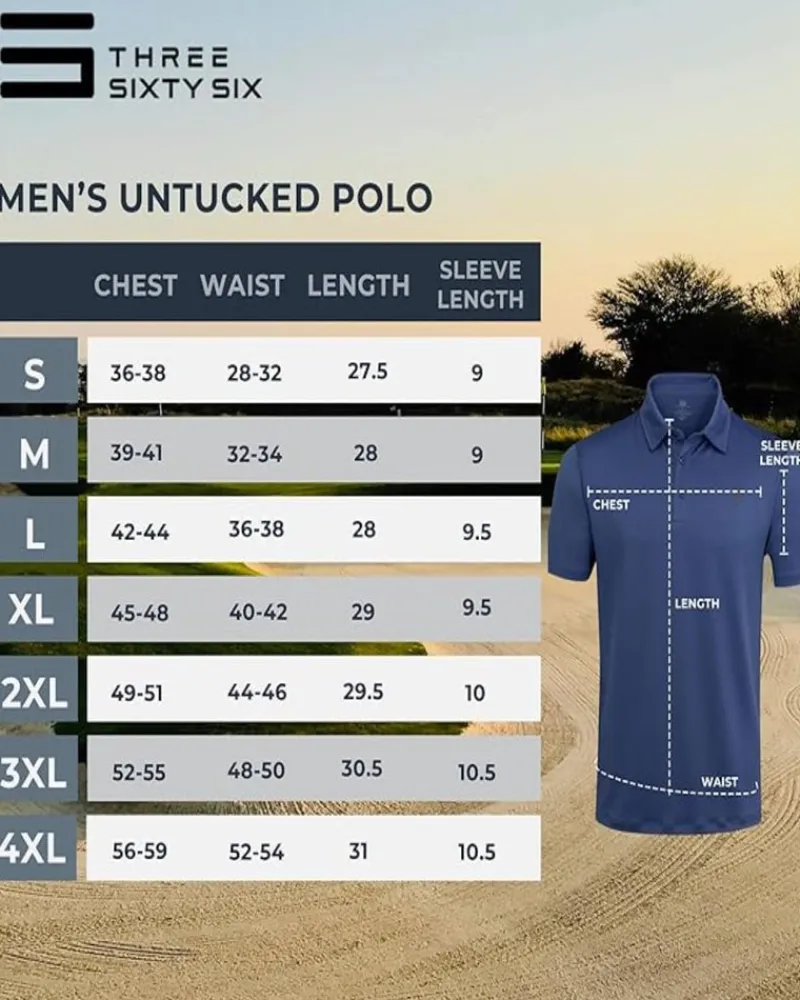 Men's Untucked Golf Polo - The Perfect Length-Three Sixty Six Discount