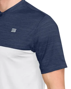 Two Tone Collarless Golf Polo-Three Sixty Six Discount