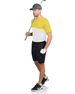 Two Tone Collarless Golf Polo-Three Sixty Six Discount