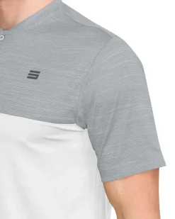 Two Tone Collarless Golf Polo-Three Sixty Six Discount