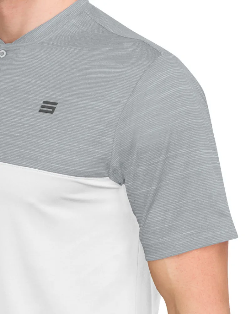 Two Tone Collarless Golf Polo-Three Sixty Six Discount