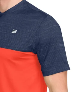 Two Tone Collarless Golf Polo-Three Sixty Six Discount