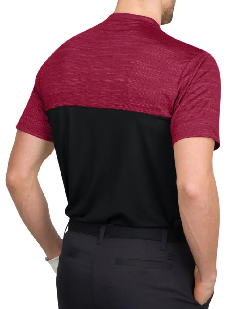 Two Tone Collarless Golf Polo-Three Sixty Six Discount