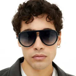 Ivy Luxe - Tangle-Free Unisex Round Aviator Sunglasses-TopFoxx Clearance