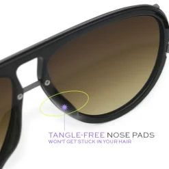 Ivy Luxe - Olive Tangle-Free Women's Round Aviator Sunglasses-TopFoxx Best